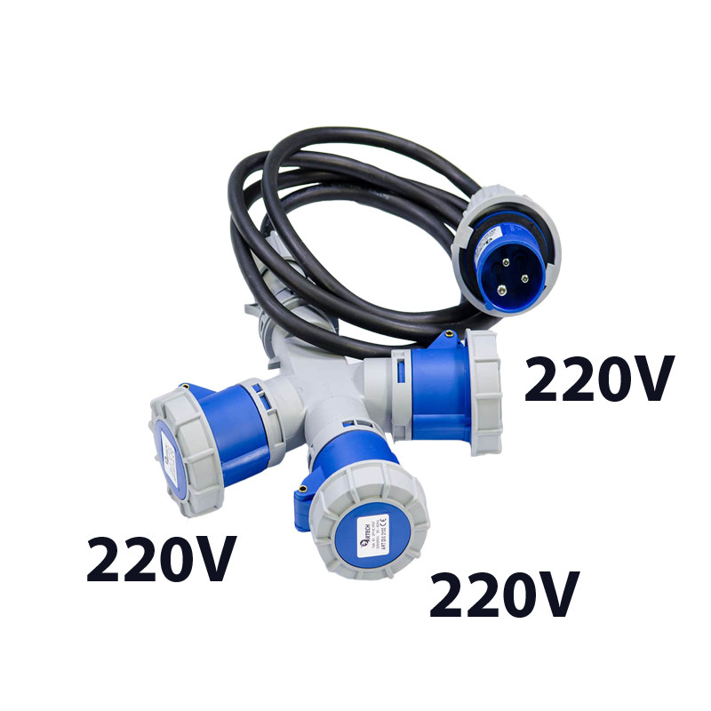 Multiprise 3 sorties – câble 220V